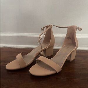 DreamPairs Tan Block Heel Sandals